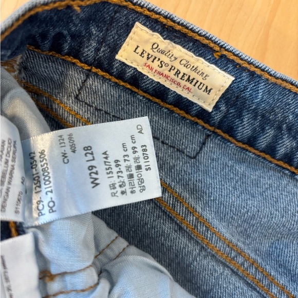 Levi's 501 Blue Jeans Button Fly - Picture 3 of 3